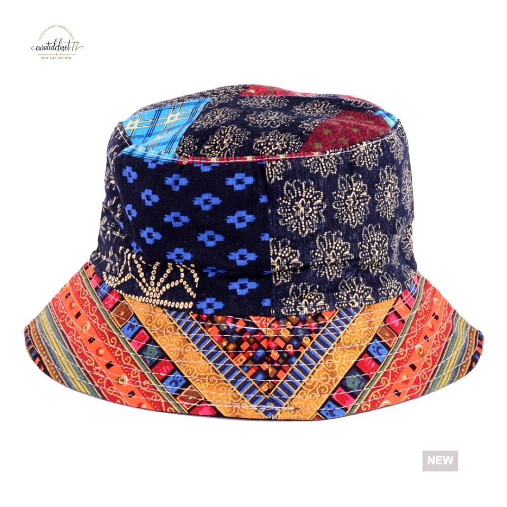 Reversible Packable Cotton Bucket Hat Sun Protection One Size